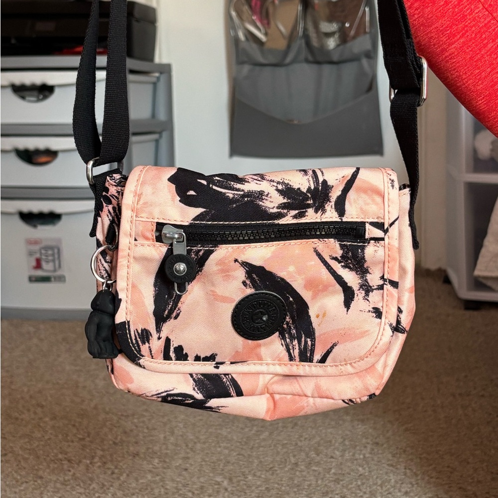 Kipling Pink and Black Crossbody Bag